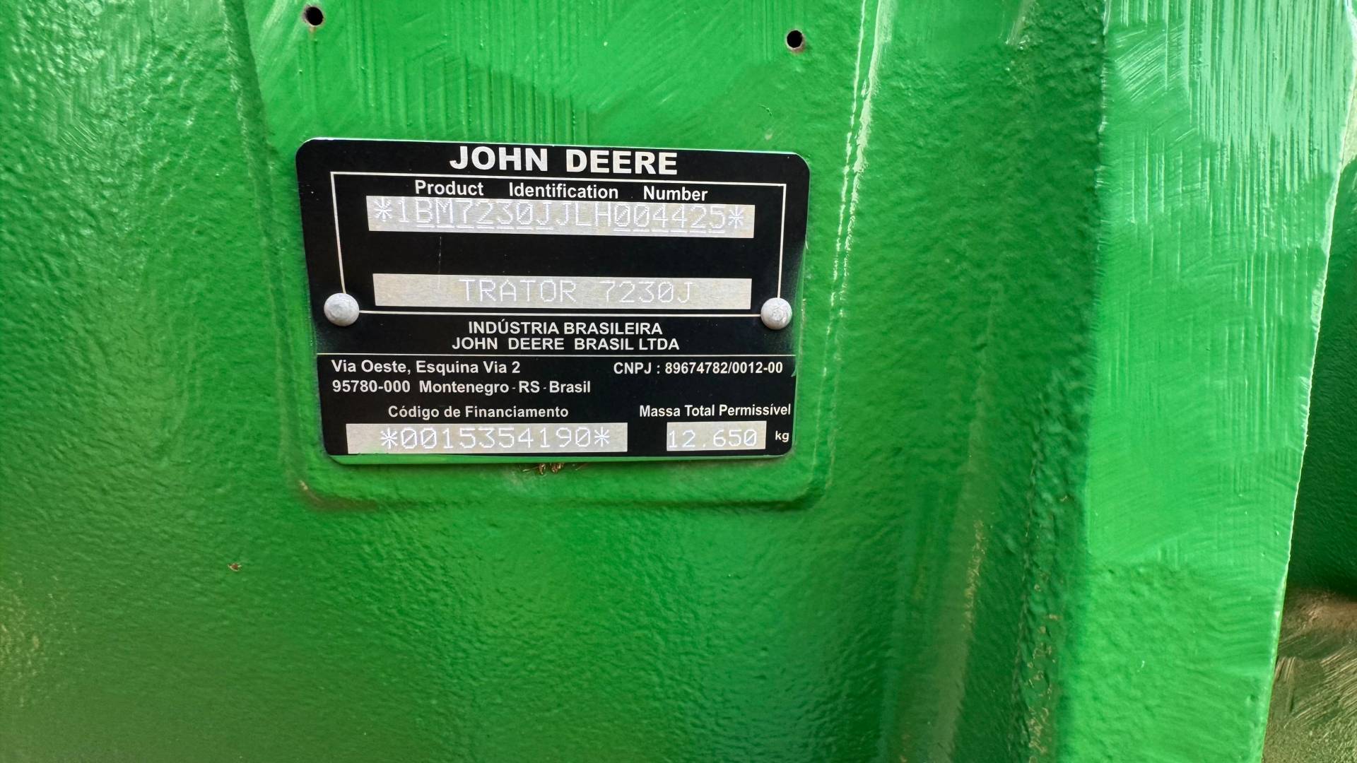 TRATOR JOHN DEERE 7230J